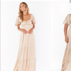 Show Me Your MuMu Nicole Maxi Bridesmaids Dress size Medium